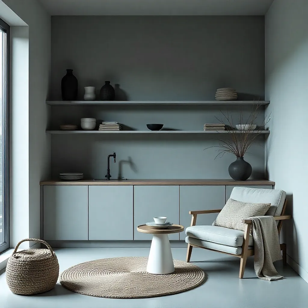 Clean organized interior with minimalist approach