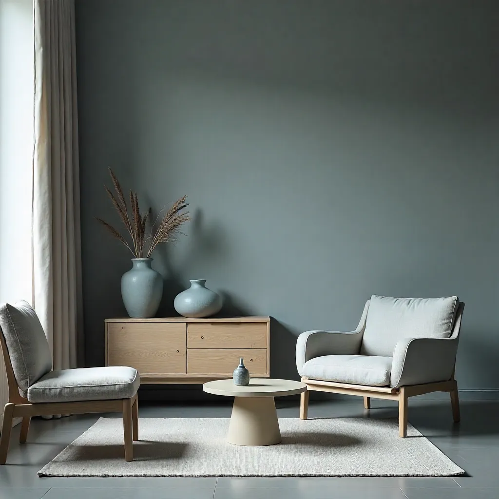 Light open interior with soft natural textures